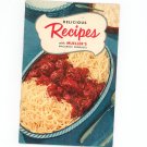 Delicious Recipes With Mueller's Macaroni Products Cookbook Vintage