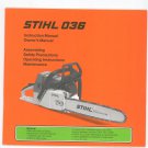 Stihl 036 Instruction Owners Manual Chainsaw
