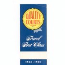 Quality Courts United Travel First Class Vintage Brochure 1954-1955 Directory Motel