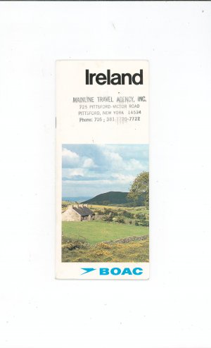 British Overseas Airways Corporation Ireland Travel Brochure Vintage 1970