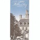 Come To Historic Williamsburg Virginia Vintage Brochure