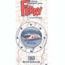 The Lake Champlain Ferry Crossings 1969 Schedule Vintage Brochure