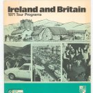Ireland And Britain 1971 Tour Programs Travel Brochure Vintage Irish Aer Lingus