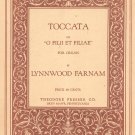 Toccata On O Filii Et Filiae Sheet Music Organ Vintage Farnam Theodore Presser Music