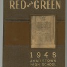 Red And Green 1948 Year Book Yearbook Jamestown High School Vintage New York