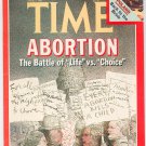 Time Magazine April 6 1981 Back Issue Abortion Battle