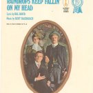 Raindrops Keep Fallin On My Head by David & Bacharach Sheet Music Vintage All Organ