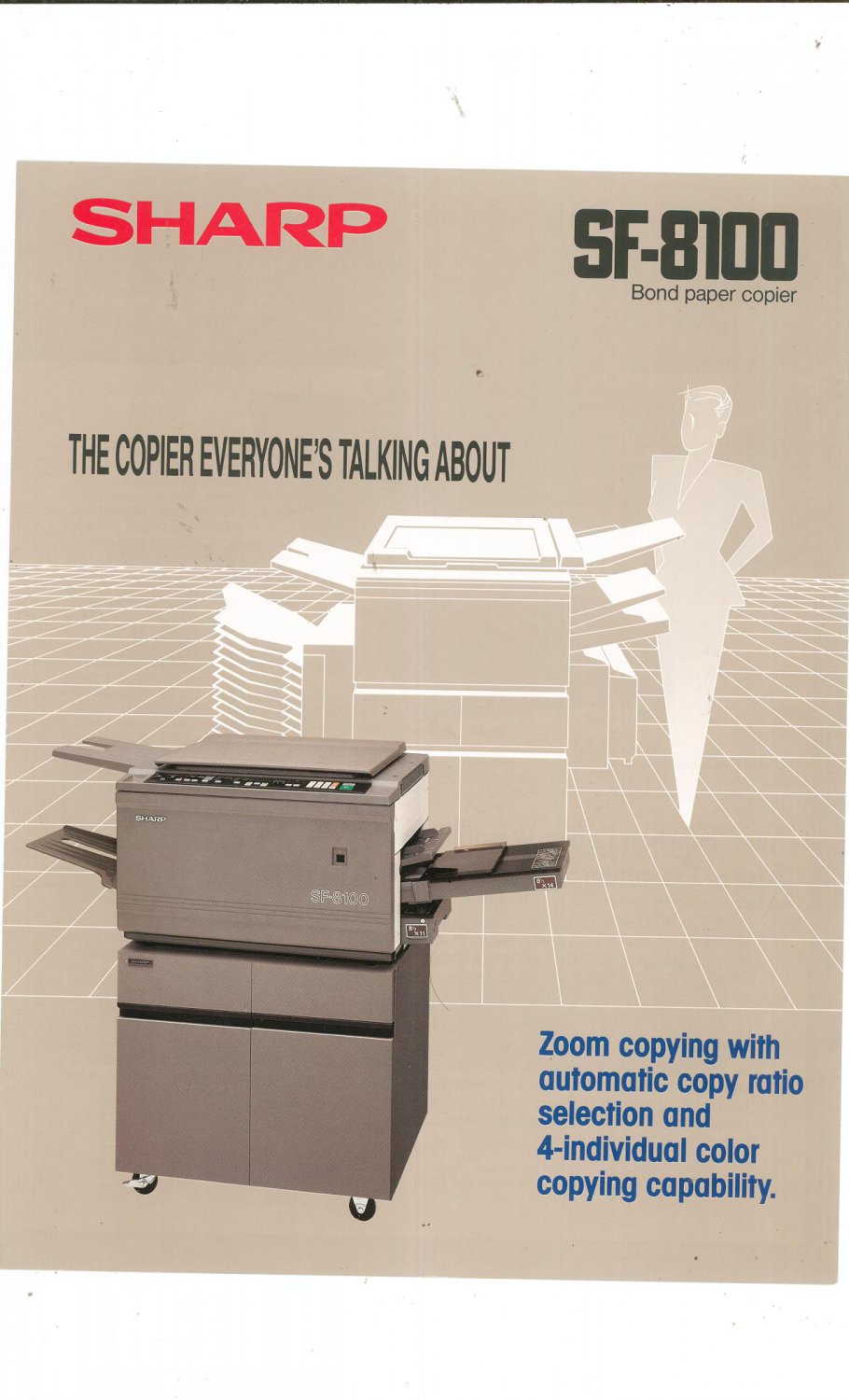 Sharp Sf 8100 Copy Machine Copier Advertising Brochure