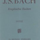 J. S. Bach Englische Suiten G. Henle Vergal Vintage Printed Germany Urtext