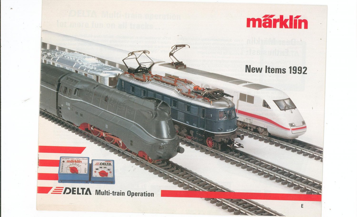Marklin 1992 Model Train Catalog New Items With Price List & Inserts