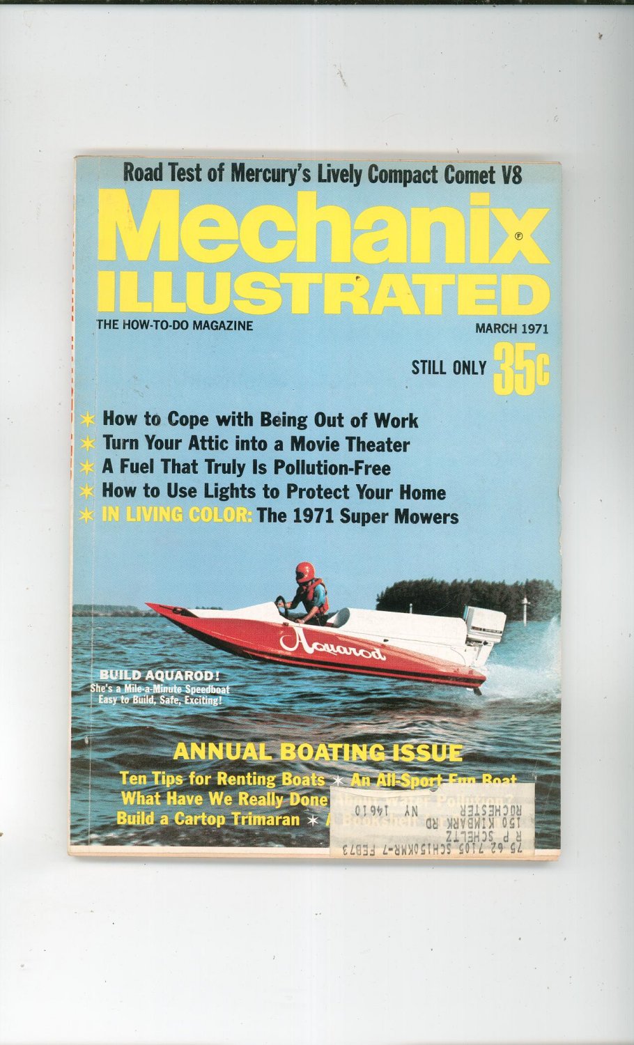 Mechanix Illustrated Magazine March 1971 Vintage Annual Boating Issue