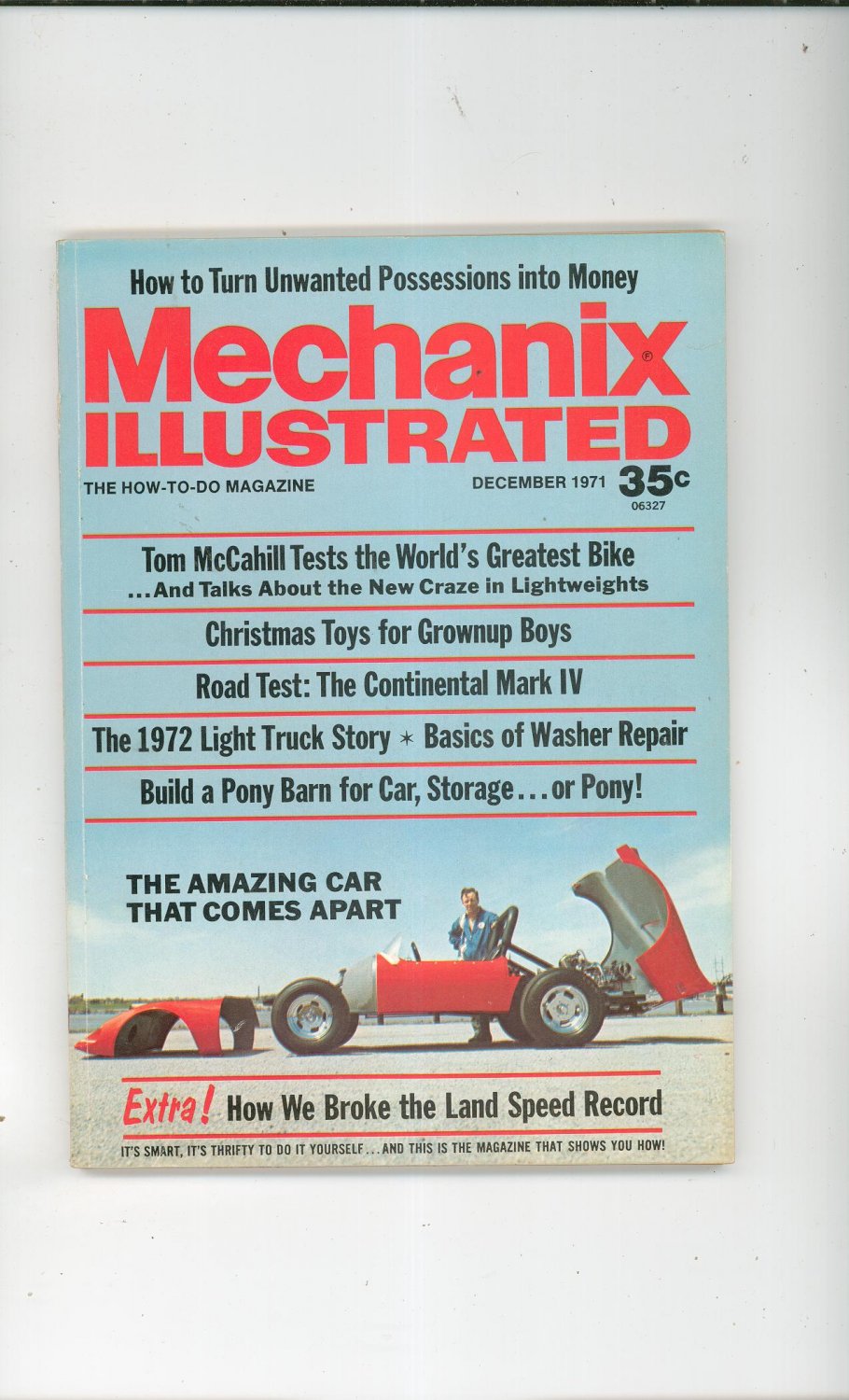 Mechanix Illustrated Magazine December 1971 Vintage Amazing Car That ...