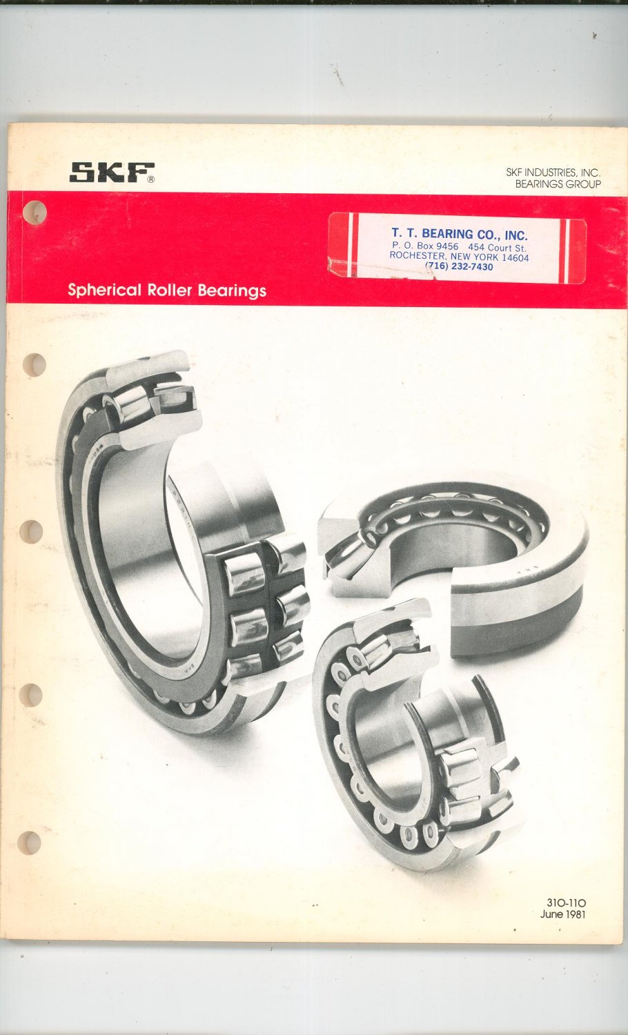 SKF Spherical Roller Bearings Catalog Vintage 1981