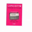 Lafayette 99-3550 Solid State Four Band Radio Operating Instructions Schematic Diagram