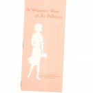 Vintage A Woman's View Of Air Pollution Brochure 1963