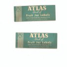 Lot Of 2 Atlas Book Of Fruit Jar Labels Hazel Atlas Glass Company