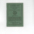 Vintage Constitution Of The Grand Lodge International Association Of Machinists 1942