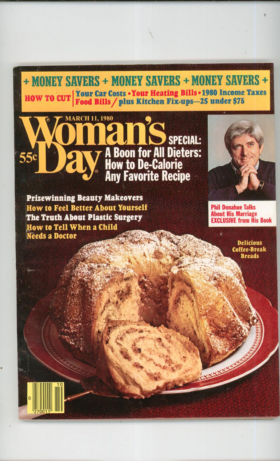 Woman's Day Magazine March 1980 With Collectors Cookbook