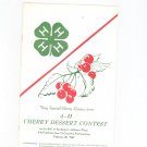 Vintage 4-H Very Special Cherry Recipes Cookbook Rochester NY 1969