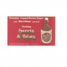 Vintage Domino Liquid Brown Sugar And Silverstone Present Holiday Sweets & Treats Cookbook Brochure
