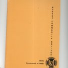 Vintage Monroe Community College New York 1967-1968 Catalog Not PDF
