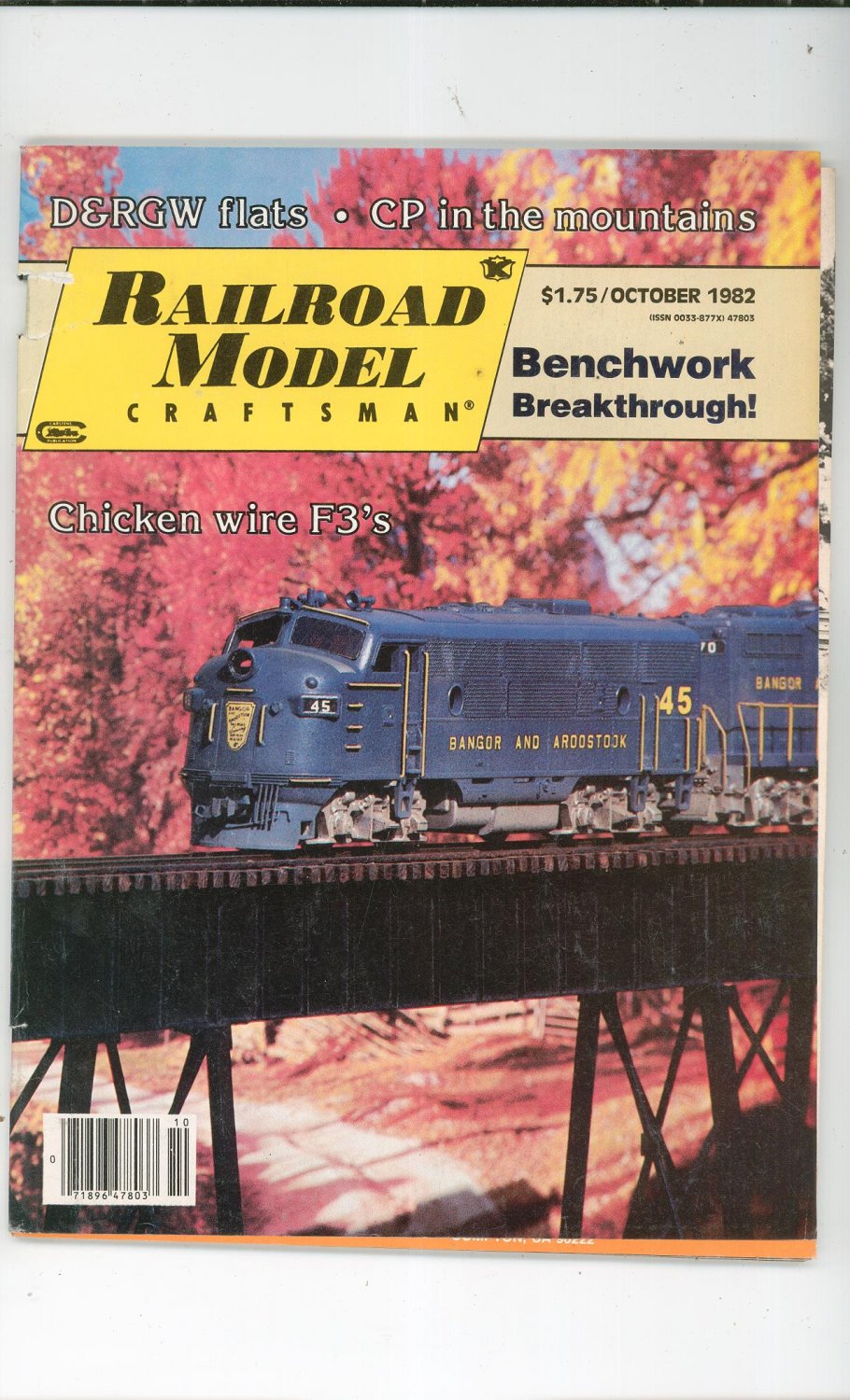 Railroad Model Craftsman Magazine October 1982 Not PDF Back Issue