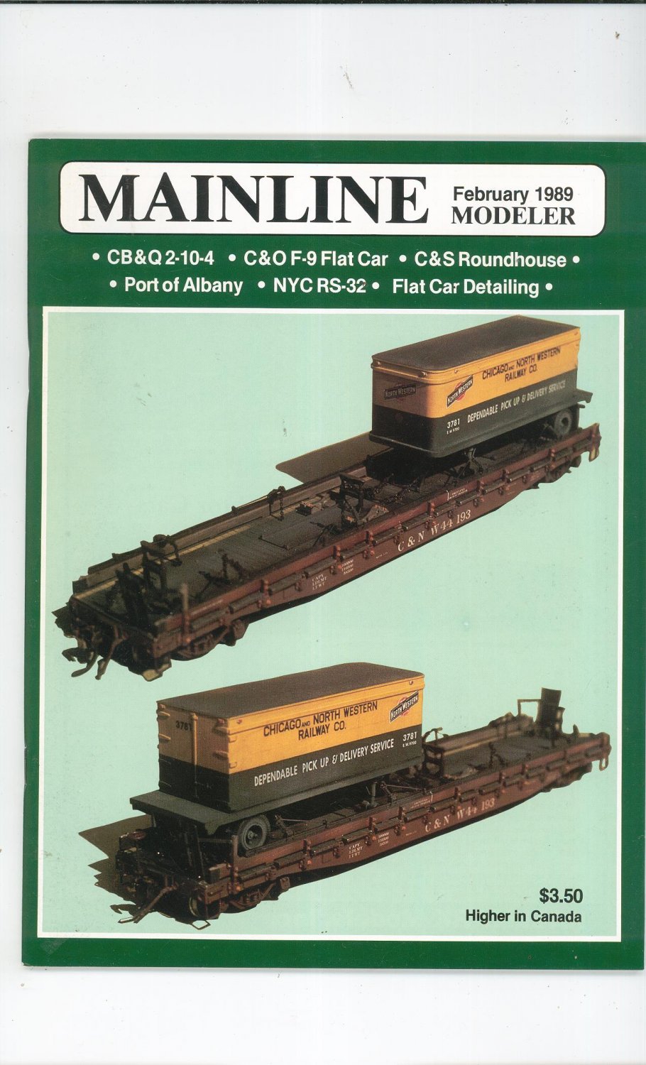 Mainline Modeler Magazine February 1989 Train Railroad Not PDF Back Issue