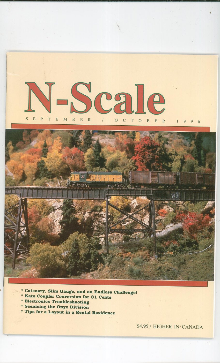 N Scale Magazine September October 1996 Back Issue Train Railroad