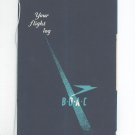 Vintage Lot BOAC Postcard Flight Log Folder Menu Route Map Plus B O A C Airline