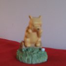 Lenox Pooh On Log Miniature Figurine Disney With Box Thimble