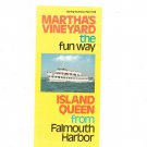 Vintage Martha's Vineyard The Fun Away Island Queen Travel Brochure 1979
