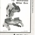 Delta 10 Inch Motorized Miter Box Instruction Manual 34-080