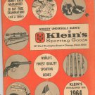 Vintage Kleins Sporting Goods Catalog 1964 Rifles Golf Fishing Guns Plus With Order Blank