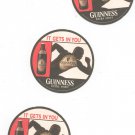 Lot Of 3 Guinness Extra Stout Beer Coaster Mat It Gets In You