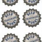 Lot Of 6 Beer Works Trademark Brewery Restaurant Beer Coaster Mat Boston & Salem