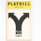 Playbill Wrong Turn At Lungfish Promenade Theatre Souvenir Program 1993