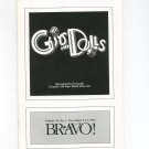 Guys And Dolls by Rochester Broadway Theatre League & Albert Nocciolino New York Souvenir Program