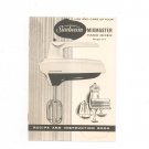 Sunbeam Mixmaster Hand Mixer Model H 1 Cookbook & Manual Vintage