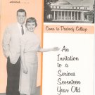 Vintage Peabody College Admission Catalog 1958