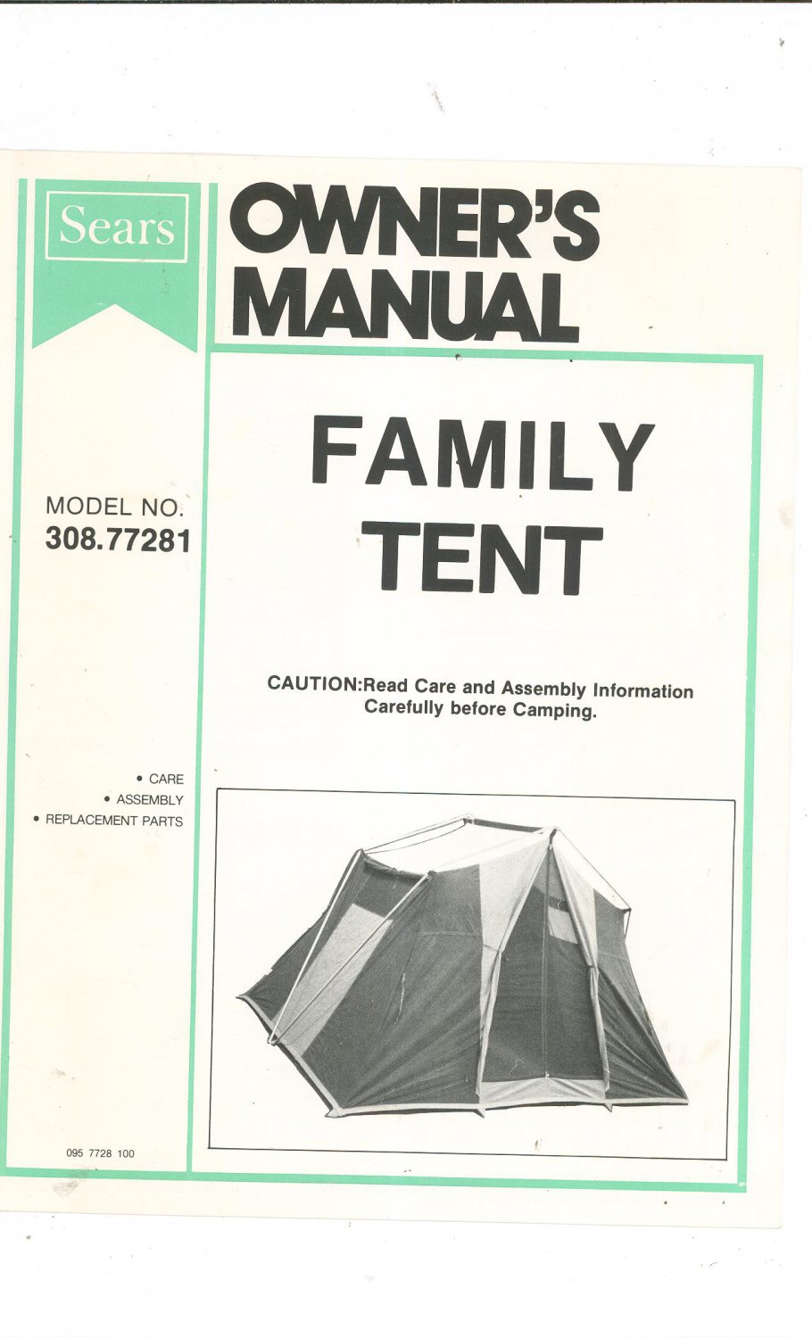I need a manual for a Sears Hillary tent Shop Your Way