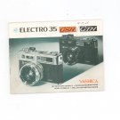 Vintage Yashica Electro 35 GSN GTN Camera Owners Manual / Instructions