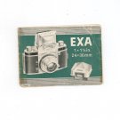 Vintage Ihagee Dresden EXA Camera Owners Manual / Instructions