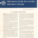 Vintage The Royal Bank Of Canada Monthly Letter 1955 Lot Of 2