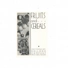 Fruits And Cereals Recipe Leaflet by Kellogg Company