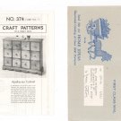 Vintage Craft Patterns Studio Apothecary Cabinet Number 374 by Neely Hall