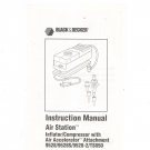 Black & Decker Air Station Inflator Compressor 9528 Instruction Manual Not PDF