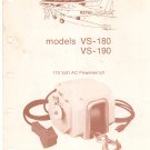 110 Voly AC Powerwinch Model VS 180 VS 190 Owners Manual Not PDF