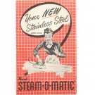 Vintage Rival Steam O Matic Iron Model R500B Owners Manual 1951