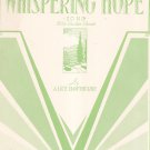 Vintage Whispering Hope Song Sheet Music With Guitar Chords Morris Music
