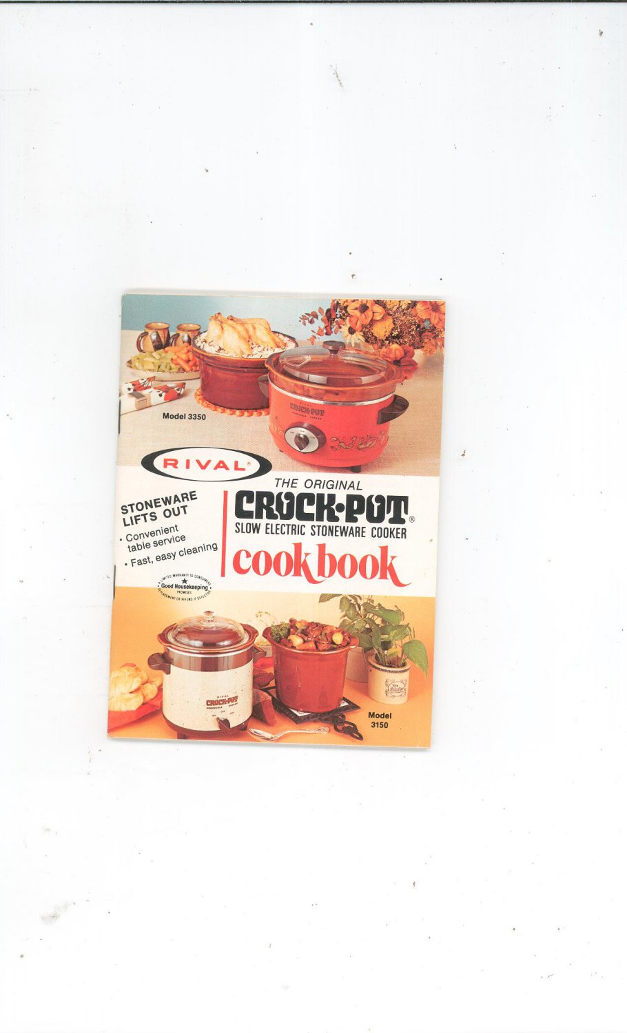 Rival Crock Pot Guide and Cookbook Model 3350 3150